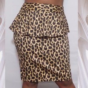 Leopard Ruffled Top Skirt + L